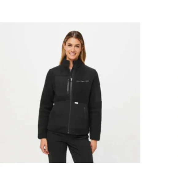 Figs brand new Sherpa black jacket size xs - Picture 1 of 1